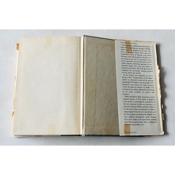 Vintage 1956 The Castle HC Book Kafka Das Schloss Translation Salter Knopf USA - Picture 12 of 16